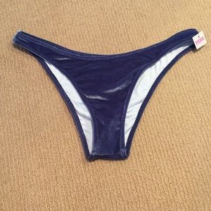 PINK Velvet Purple/Blue Cheeky Bikini Bottoms NWT